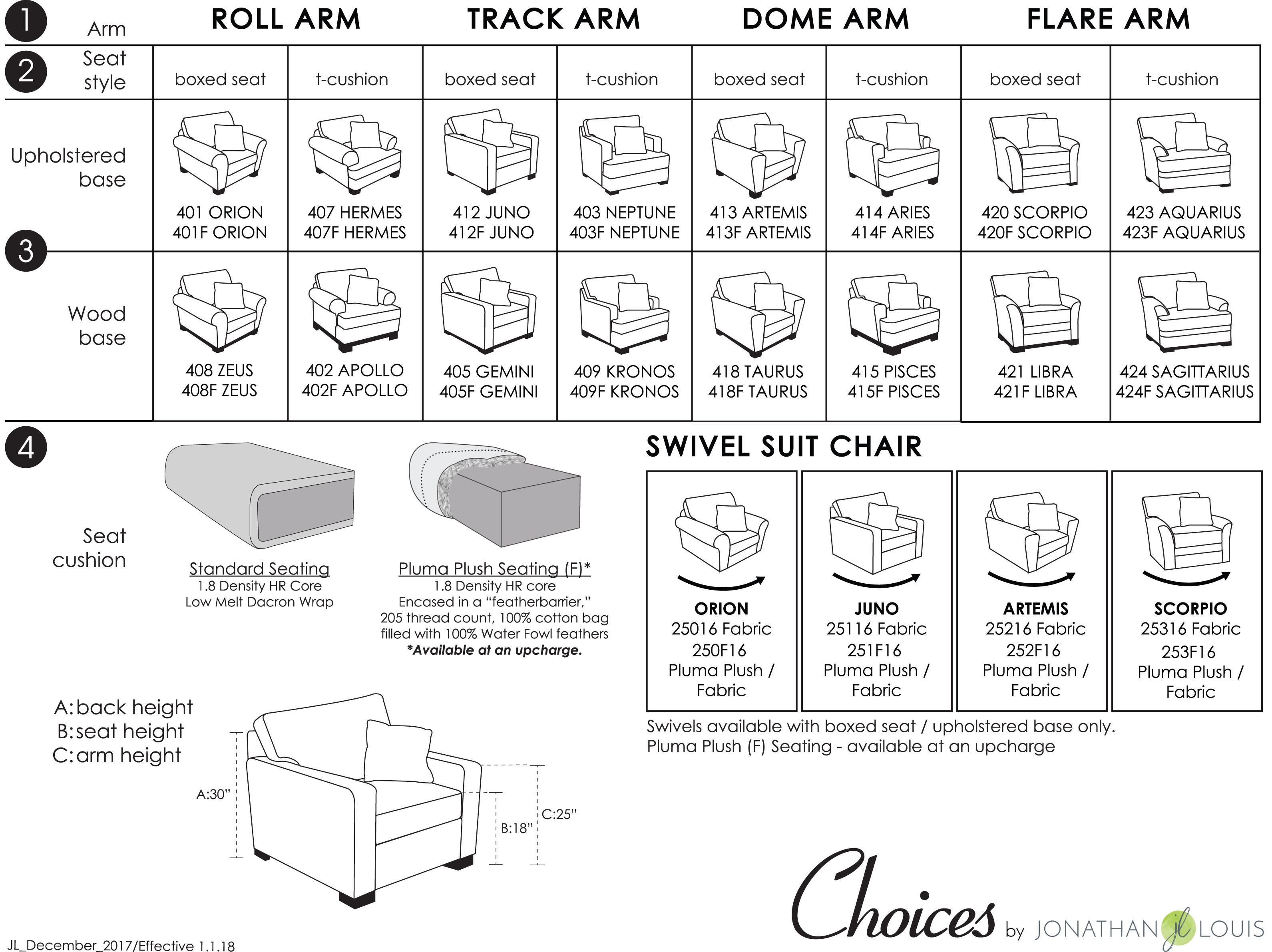 Jonathan Louis Choices Kronos 40982L+03+11+27R Contemporary 4Piece
